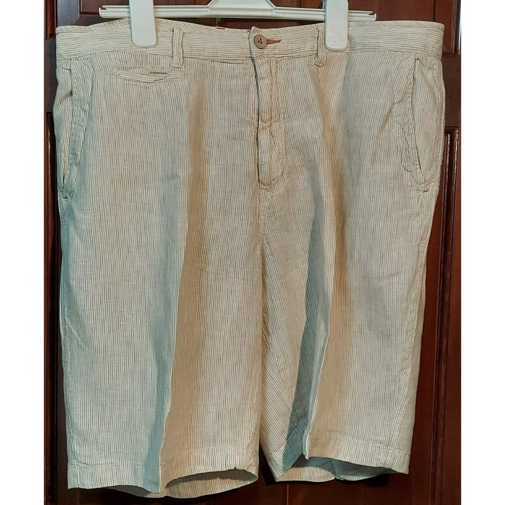 Tommy Bahama Relax Tan & Cream Pinstripe Men's Shorts Size 40